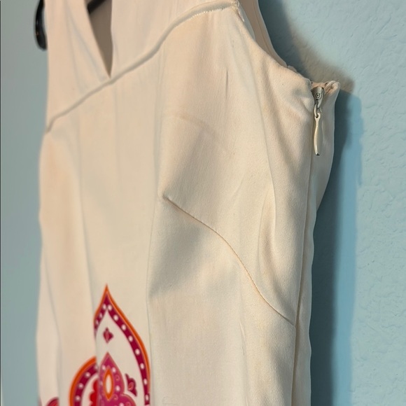 London Times Orange and Red Sheath Dress Halter Midi - Picture 5 of 9